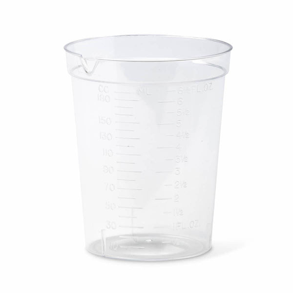 Medline Deluxe Urinalysis Container, Clear Plastic, No Lid, 6 oz. - American Hospital Supply