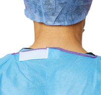 Load image into Gallery viewer, Medline Disposable AAMI Level 3 Blue SMS Isolation Gown - American Hospital Supply
