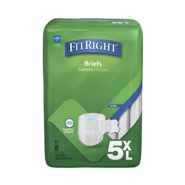 Medline FitRight 5XL Cloth - Like Adult Incontinence Briefs - American Hospital Supply