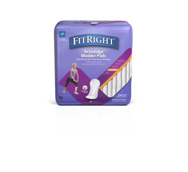 Medline FitRight ActivEdge Women's Bladder Control Pads - American Hospital Supply