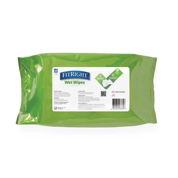 Medline FitRight Aloe Personal Cleansing Wipes - American Hospital Supply