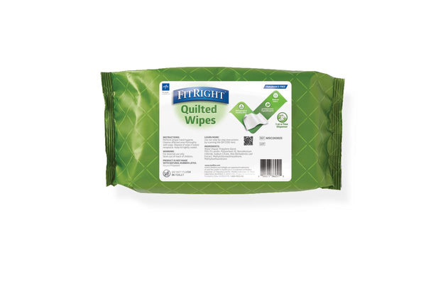 Medline FitRight Aloe Quilted Personal Cleansing Wipes - American Hospital Supply