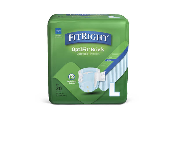 Medline FitRight Ultra Incontinence Briefs Waist Size 44" - 56" - American Hospital Supply