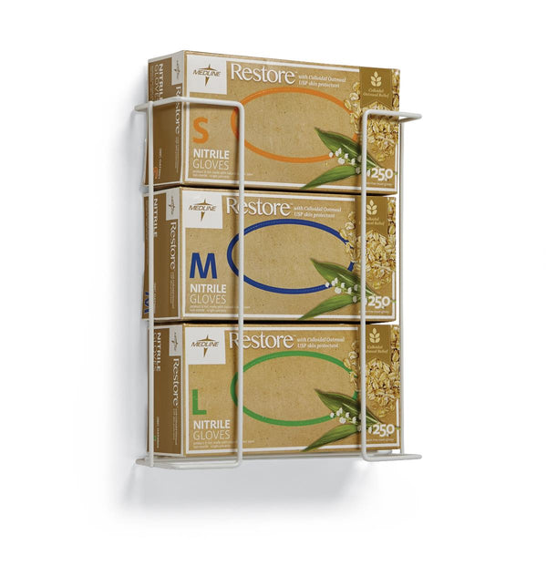 Medline Horizontal-Mount Wire Triple Glove Box Holder - American Hospital Supply