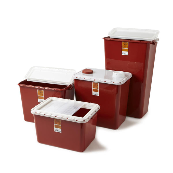 Medline Large Biohazard Containers - Red - American Hospital Supply