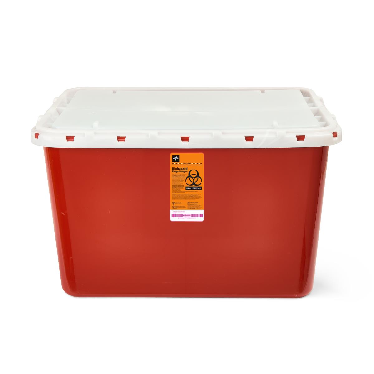 Medline Large Biohazard Containers - Red - American Hospital Supply