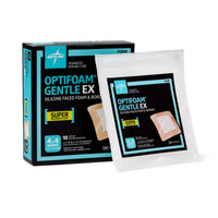 Load image into Gallery viewer, Medline Optifoam Gentle EX Silicone - Faced Foam Wound Dressings 4" x 4" - American Hospital Supply
