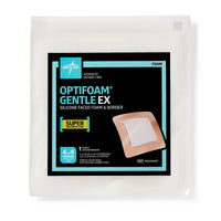 Load image into Gallery viewer, Medline Optifoam Gentle EX Silicone - Faced Foam Wound Dressings 4" x 4" - American Hospital Supply

