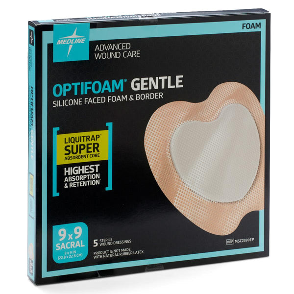 Medline Optifoam Gentle LQ Silicone-Faced Foam Wound Dressings - American Hospital Supply