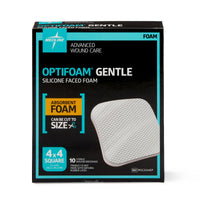Load image into Gallery viewer, Medline Optifoam Gentle Silicone - Faced Foam Dressing, 4" x 4" - American Hospital Supply
