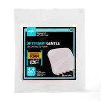 Load image into Gallery viewer, Medline Optifoam Gentle Silicone - Faced Foam Dressing, 4" x 4" - American Hospital Supply
