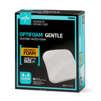 Load image into Gallery viewer, Medline Optifoam Gentle Silicone - Faced Foam Dressing, 4" x 4" - American Hospital Supply
