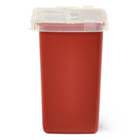 Load image into Gallery viewer, Medline Phlebotomy Sharps Container, Red, 1 qt., with Dual Opening Lid - American Hospital Supply
