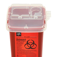 Load image into Gallery viewer, Medline Phlebotomy Sharps Container, Red, 1 qt., with Dual Opening Lid - American Hospital Supply
