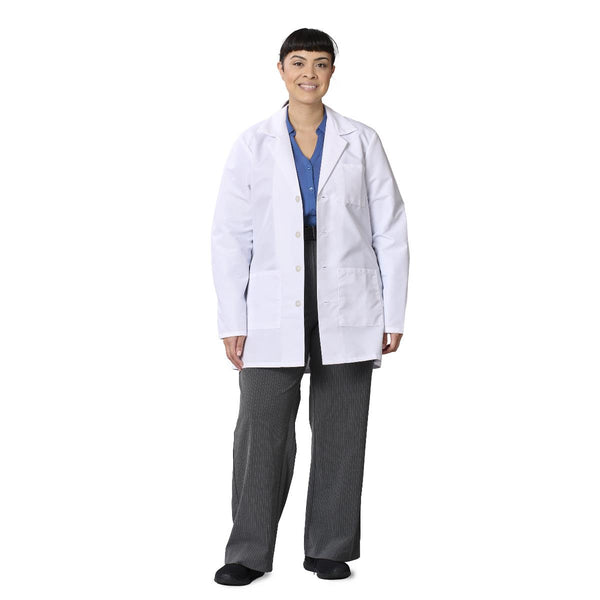 Medline Propel Lab Coat, Consultation Length, Unisex, White - American Hospital Supply