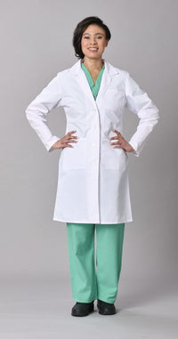 Load image into Gallery viewer, Medline Propel Lab Coat, Full Length, Women's, White, Small - American Hospital Supply
