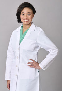 Load image into Gallery viewer, Medline Propel Lab Coat, Full Length, Women's, White, Small - American Hospital Supply
