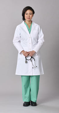 Load image into Gallery viewer, Medline Propel Lab Coat, Full Length, Women's, White, Small - American Hospital Supply
