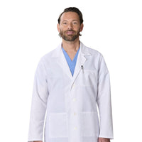 Load image into Gallery viewer, Medline Propel Lab Coat, Staff Length, Men's, White - American Hospital Supply
