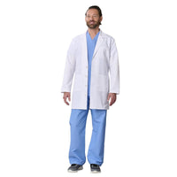 Load image into Gallery viewer, Medline Propel Lab Coat, Staff Length, Men's, White - American Hospital Supply
