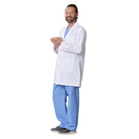 Load image into Gallery viewer, Medline Propel Lab Coat, Staff Length, Men's, White - American Hospital Supply
