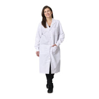 Load image into Gallery viewer, Medline Propel Lab Coat with Knit Cuffs, Full Length, Unisex, White, Medium - American Hospital Supply
