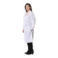 Load image into Gallery viewer, Medline Propel Lab Coat with Knit Cuffs, Full Length, Unisex, White, Medium - American Hospital Supply
