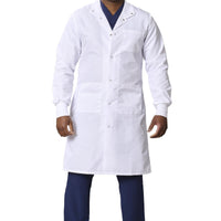 Load image into Gallery viewer, Medline Propel Lab Coat with Knit Cuffs, Full Length, Unisex, White, Medium - American Hospital Supply
