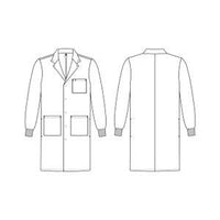 Load image into Gallery viewer, Medline Propel Lab Coat with Knit Cuffs, Full Length, Unisex, White, Medium - American Hospital Supply
