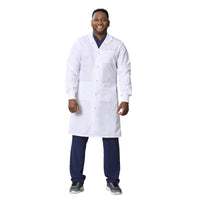 Load image into Gallery viewer, Medline Propel Lab Coat with Knit Cuffs, Full Length, Unisex, White, Medium - American Hospital Supply
