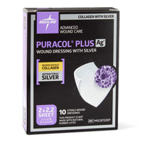 Load image into Gallery viewer, Medline Puracol Plus Ag+ Collagen Wound Dressing with Silver, 2" x 2.25" - American Hospital Supply
