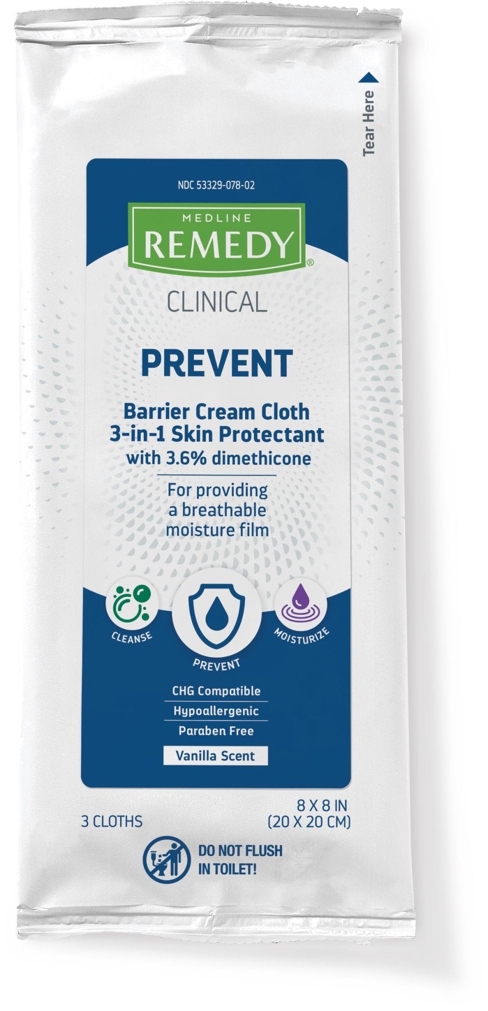 Medline Remedy Barrier Cream Cloths – Cleansing & Skin Protection - American Hospital Supply
