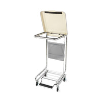 Load image into Gallery viewer, Medline Soiled Linen Hamper with Foot Pedal, Single-Bag, Blank Metal Lid - American Hospital Supply
