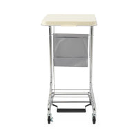 Load image into Gallery viewer, Medline Soiled Linen Hamper with Foot Pedal, Single-Bag, Blank Metal Lid - American Hospital Supply
