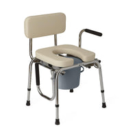 Load image into Gallery viewer, Medline Steel Padded Drop-Arm Commode, 350 lb. Weight Capacity - American Hospital Supply
