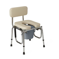 Load image into Gallery viewer, Medline Steel Padded Drop-Arm Commode, 350 lb. Weight Capacity - American Hospital Supply
