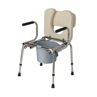 Load image into Gallery viewer, Medline Steel Padded Drop-Arm Commode, 350 lb. Weight Capacity - American Hospital Supply
