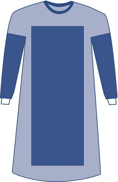 Medline Sterile Eclipse Poly-Reinforced Extra-Long Surgical Gowns - American Hospital Supply