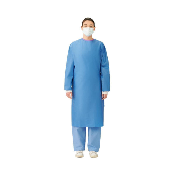 Medline Sterile Non-Reinforced Aurora Surgical Gowns with Set-In Sleeves, Large - American Hospital Supply