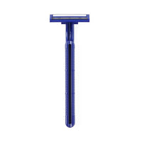 Load image into Gallery viewer, Medline Twin-Blade Disposable Facial Razor with Lubrication Strip, Navy Blue - American Hospital Supply
