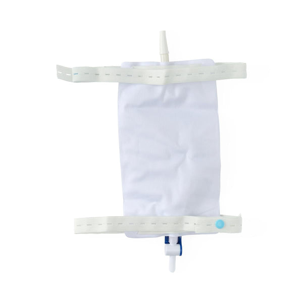 Medline Urinary Leg Bags with Elastic Straps, Flip-Drain Spout, Size M, 20 oz. - American Hospital Supply