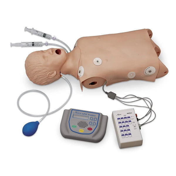 Nasco Healthcare Advanced Child Airway Management Torso with Defibrillation, ECG, and AED - American Hospital Supply