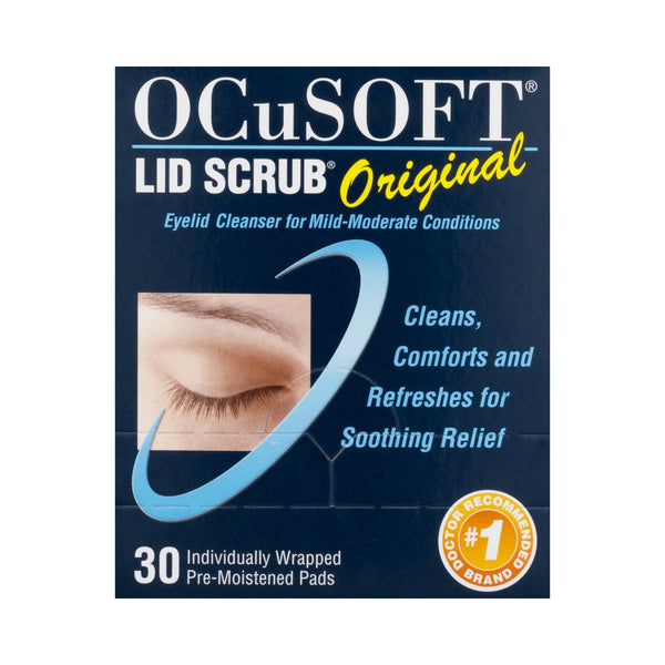 Ocusoft Eyelid Cleanser Lid Scrub 30 per Box Wipe - American Hospital Supply