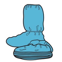 Load image into Gallery viewer, O&amp;M Halyard Inc Boot Cover Halyard Hi Guard Ultra One Size Fits Most Knee High Foam Traction Strip - American Hospital Supply
