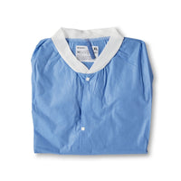 Load image into Gallery viewer, O&amp;M Halyard Inc Lab Jacket Blue Hip Length 3 - Layer SMS Disposable - American Hospital Supply
