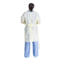 Load image into Gallery viewer, O&amp;M Halyard Inc Protective Procedure Gown Halyard Basics Large Yellow NonSterile - American Hospital Supply
