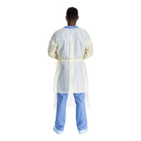 Load image into Gallery viewer, O&amp;M Halyard Inc Protective Procedure Gown Halyard Basics Large Yellow NonSterile - American Hospital Supply
