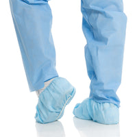 Load image into Gallery viewer, O&amp;M Halyard Inc Shoe Cover One Size Fits Most Shoe High Blue - American Hospital Supply

