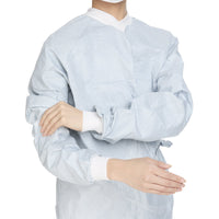 Load image into Gallery viewer, O&amp;M Halyard Inc Surgical Gown with Towel Aero Chrome Medium Silver - American Hospital Supply
