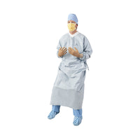 Load image into Gallery viewer, O&amp;M Halyard Inc Surgical Gown with Towel Aero Chrome X - Large Silver Sterile - American Hospital Supply
